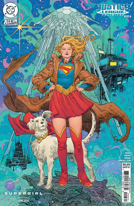 JUSTICE LEAGUE UNLIMITED (2024) #20 CVR F BILQUIS EVELY SUPERGIRL MOVIE CARD STOCK VAR
