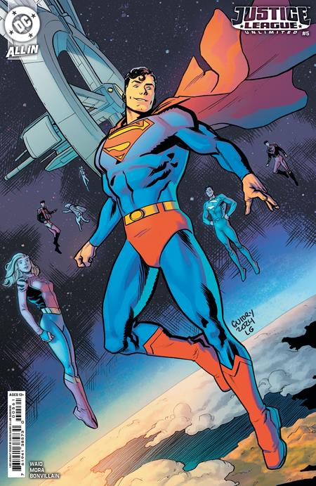 JUSTICE LEAGUE UNLIMITED (2024) #5 CVR G INC 1:50 GAVIN GUIDRY CARD STOCK VAR