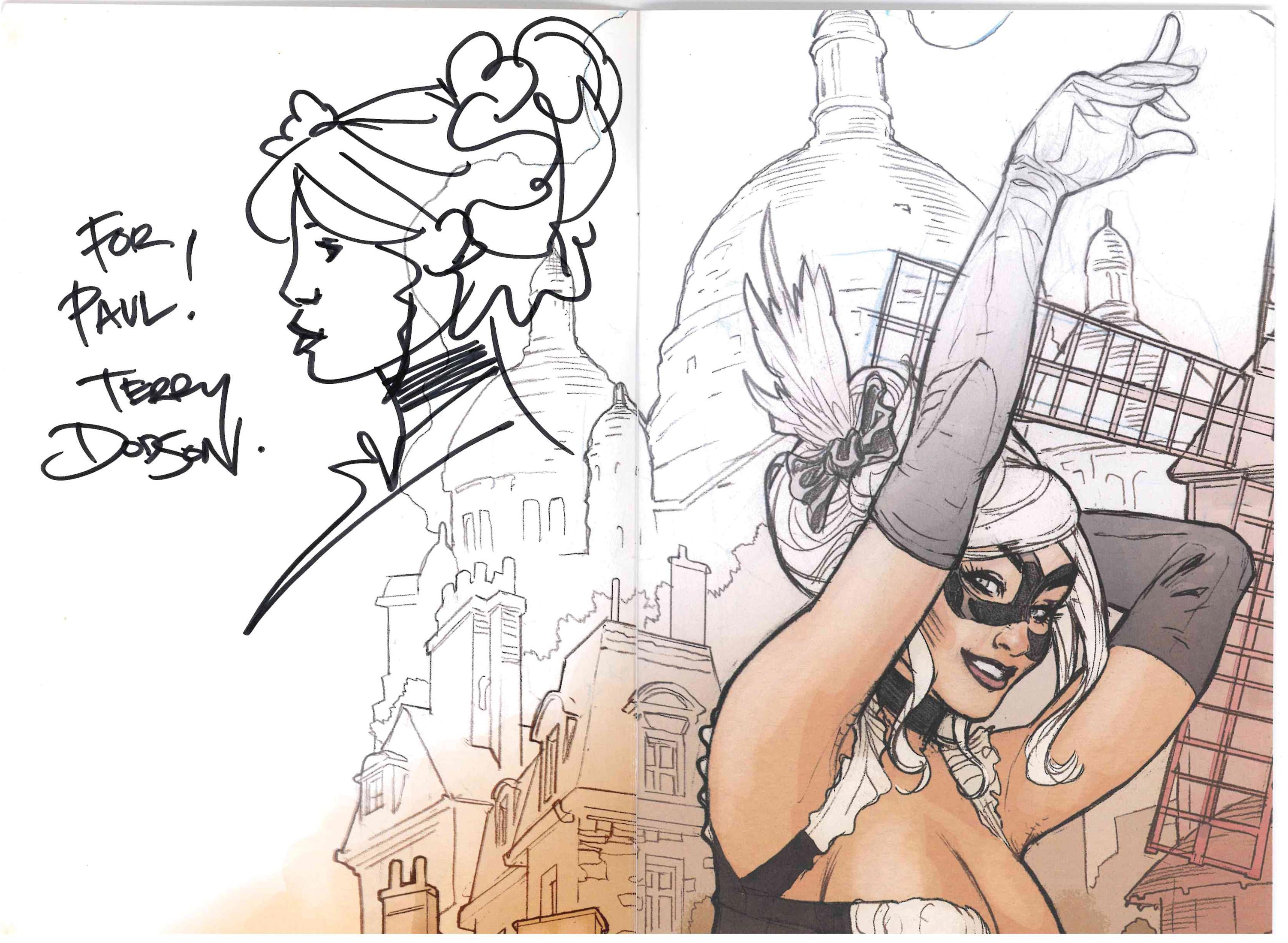 *SIGNED/SKETCH* TERRY DODSON BOMBSHELLS #5 SKETCHBOOK (2011)