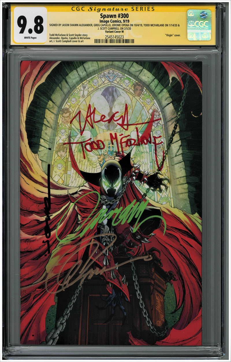 CGC SPAWN #300 VARIANT COVER M (9.8) SS - SIGNED BY MCFARLANE, CAMPBELL, CAPULLO, ALEXANDER & OPENA
