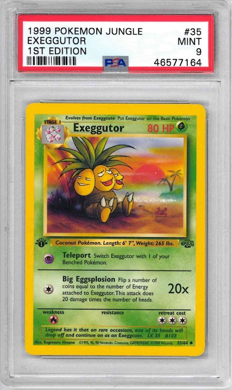 1999 POKEMON JUNGLE #35 EXEGGUTOR 1ST EDITION PSA 9