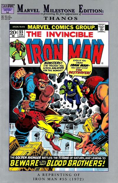 MARVEL MILESTONE EDITION (1992) IRON MAN #55 - REPRINTS FIRST APPEARANCE THANOS