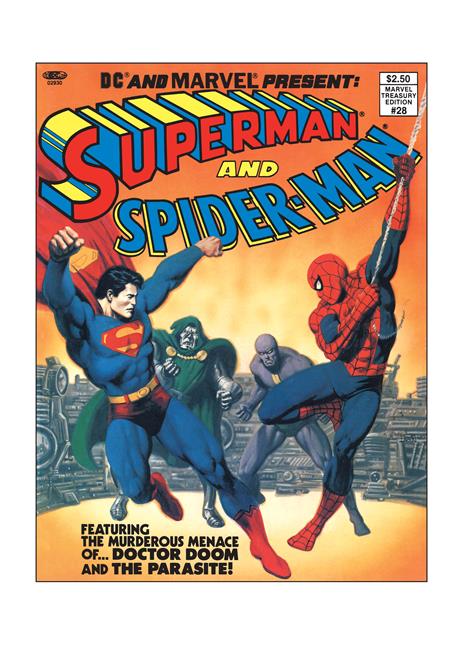 MARVEL TREASURY EDITION (1974) #28 FACSIMILE EDITION (2026) DC AND MARVEL PRESENT SUPERMAN AND SPIDER-MAN CVR A JOHN ROMITA SR & BOB LARKIN