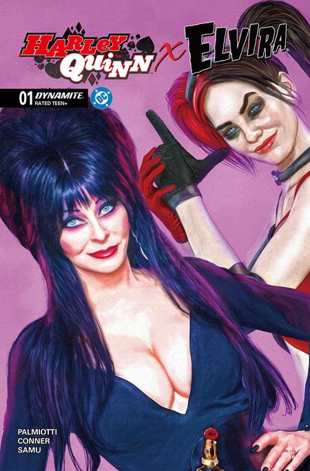 HARLEY QUINN X ELVIRA (2025) #1 CVR Y INC 1:10 MARK SPEARS PINK FOC BONUS VAR