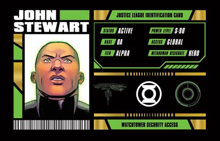 JUSTICE LEAGUE MEMBERSHIP CARDS - SET OF 7