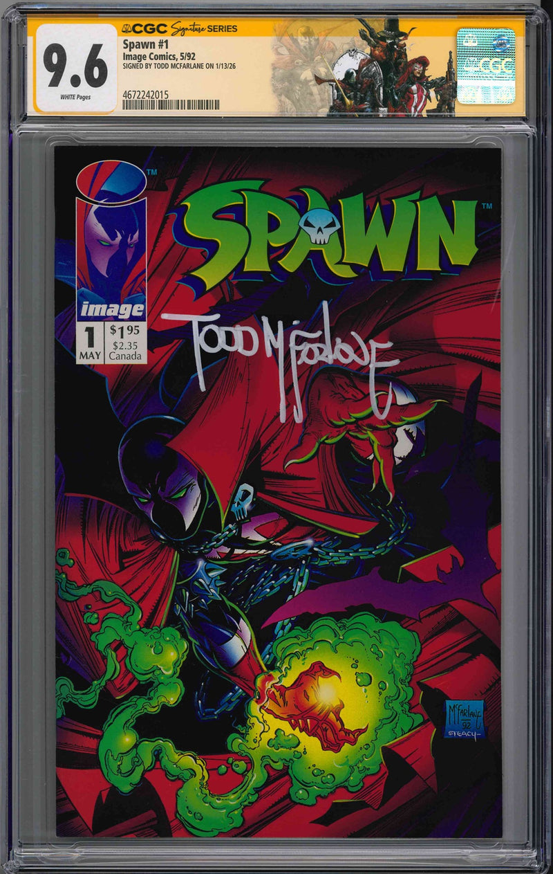 CGC SPAWN (1992) #1 (9.6) SIGNATURE SERIES - SIGNED BY TODD MCFARLANE