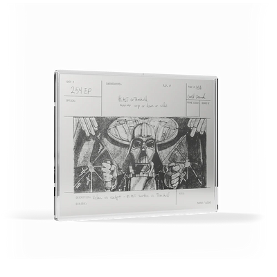 STAR WARS STORYBOARD ART - DARTH VADER TRENCH RUN 1oz SILVER COLLECTIBLE FOIL