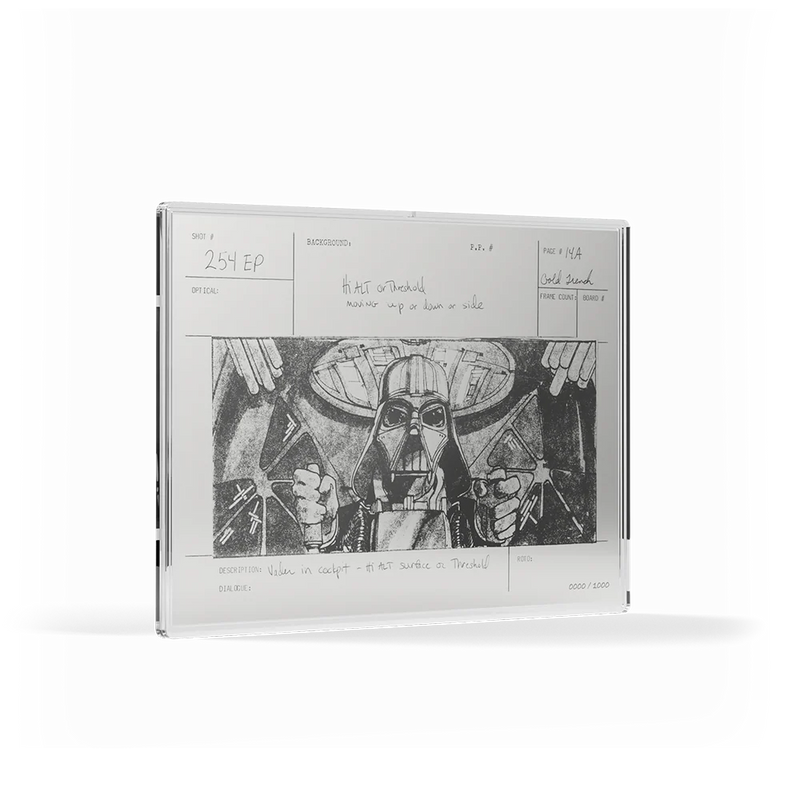 STAR WARS STORYBOARD ART - DARTH VADER TRENCH RUN 1oz SILVER COLLECTIBLE FOIL