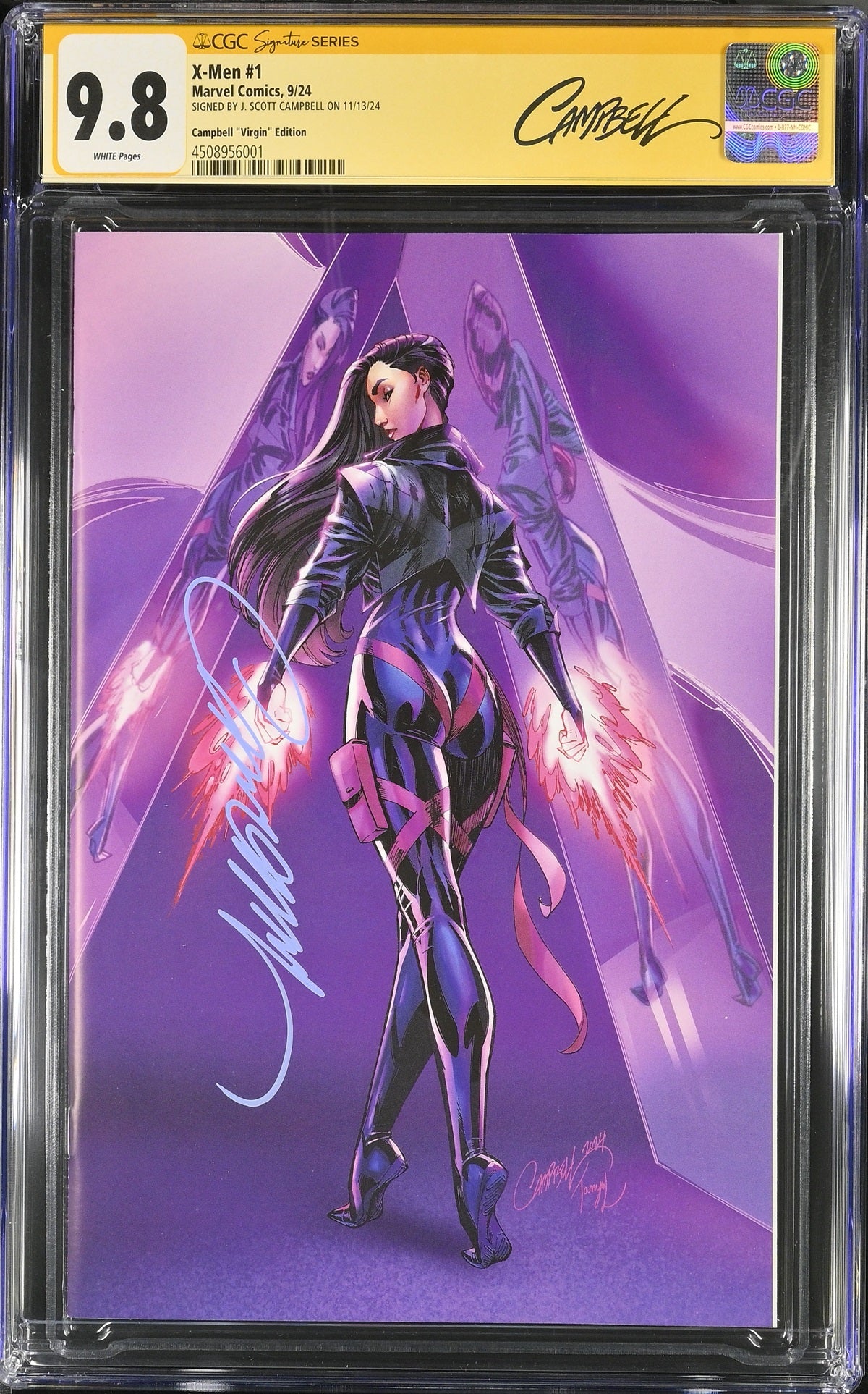 CGC X-MEN (2024) #1 1:100 VIRGIN EDITION (9.8) SIGNATURE SERIES - SIGNED BY J. SCOTT CAMPBELL