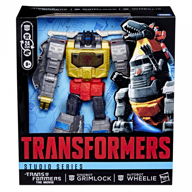 TRANSFORMERS STUDIO SERIES THE TRANSFORMERS MOVIE DINOBOT GRIMLOCK AND AUTOBOT WHEELIE AF