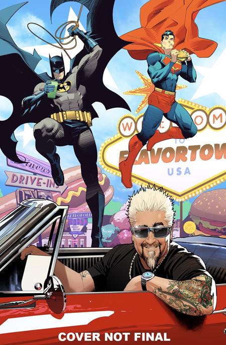 BATMAN SUPERMAN WORLDS FINEST (2022) #37 CVR D DAN MORA GUY FIERI CAMEO CARD STOCK VAR