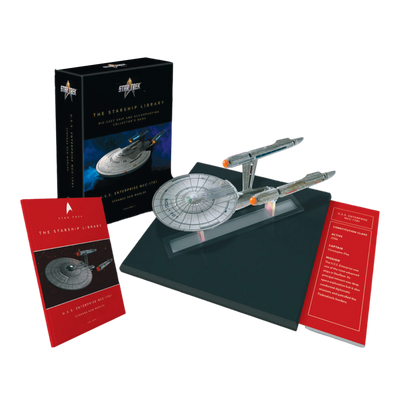 STAR TREK STRANGE NEW WORLDS USS ENTERPRISE NCC-1701 DIECAST SHIP AND BOOK