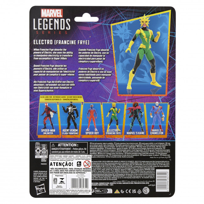 MARVEL LEGENDS SERIES SPIDER-MAN ELECTRO (FRANCINE FRYE) AF