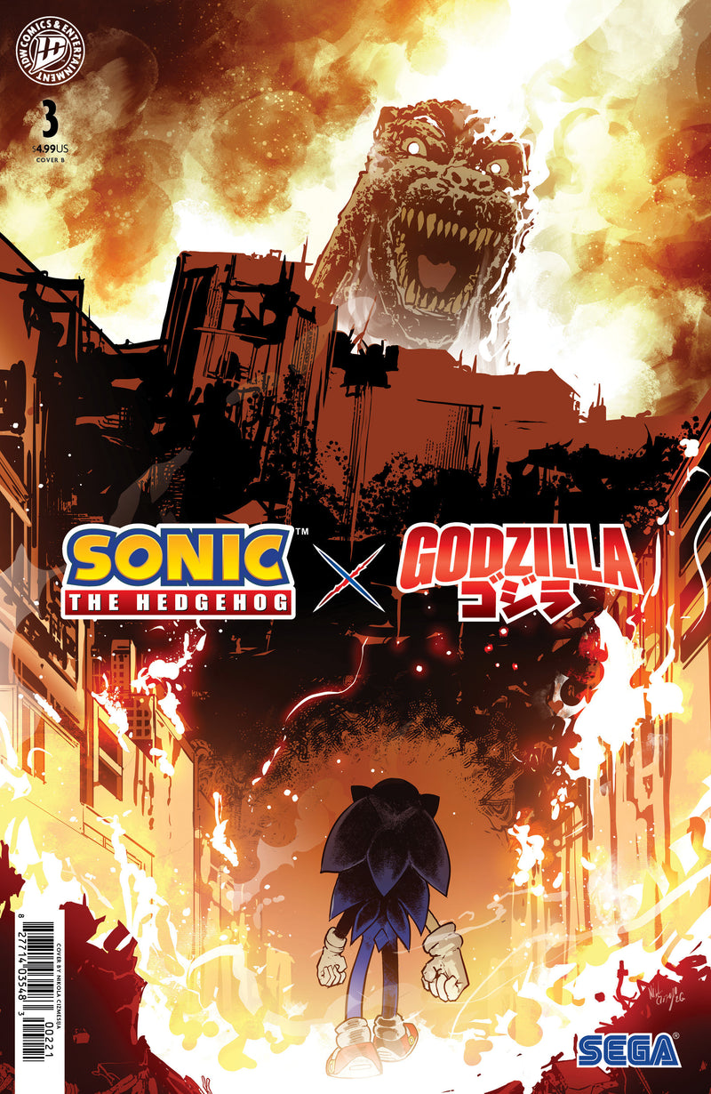 SONIC THE HEDGEHOG X GODZILLA (2026) #3 CVR B CIZMESIJA