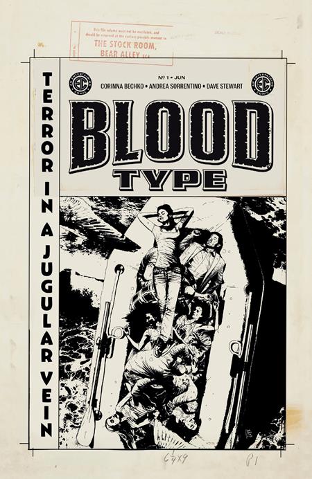 EC BLOOD TYPE (2025) #1 CVR E INC 1:20 ANDREA SORRENTINO B&W ARTIST EDITION VAR
