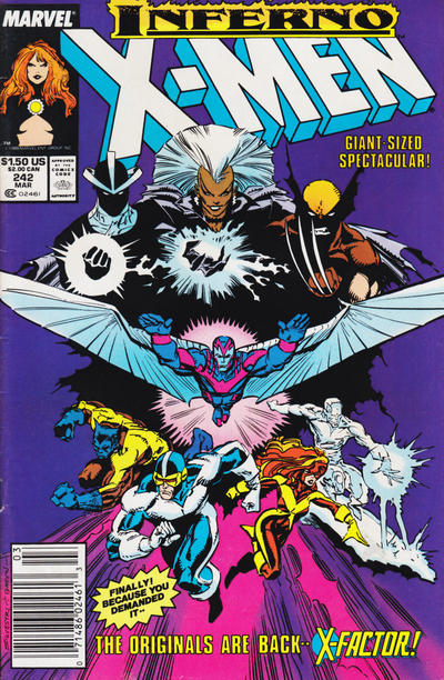 UNCANNY X-MEN (1963) #242 NEWSSTAND EDITION (FN/VF)