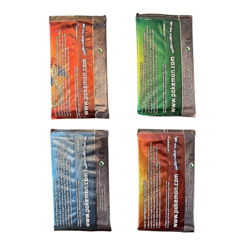 POKEMON TCG: GENERATIONS 20TH ANNIVERSARY BOOSTER PACKS SEALED ART SET OF 4
