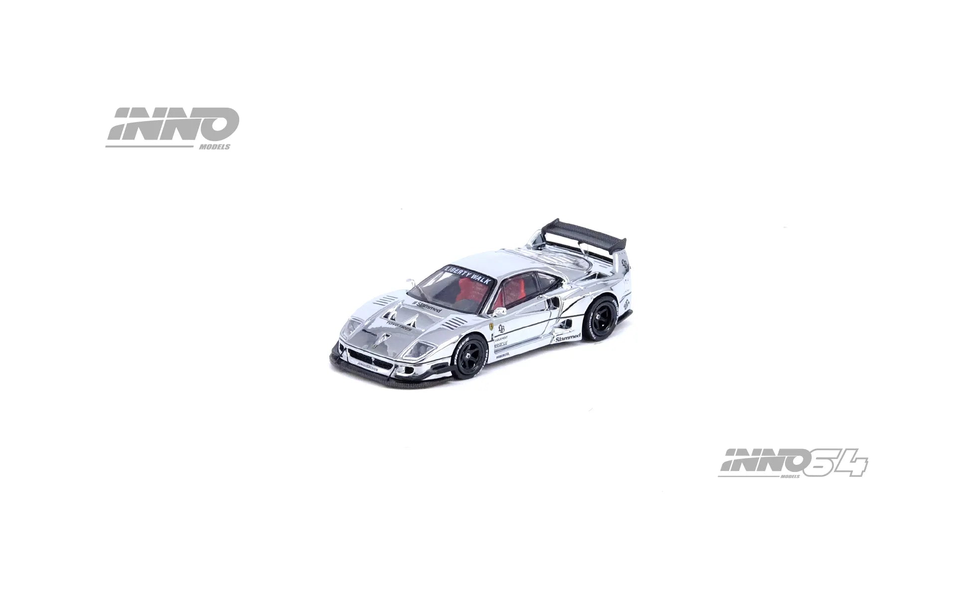 INNO64 1/64 LIBERTY WALK FERRARI F40 CHROME SILVER