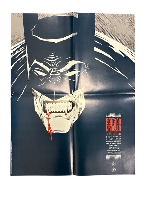 VINTAGE (1991) BATMAN DRACULA RED RAIN PROMO POSTER