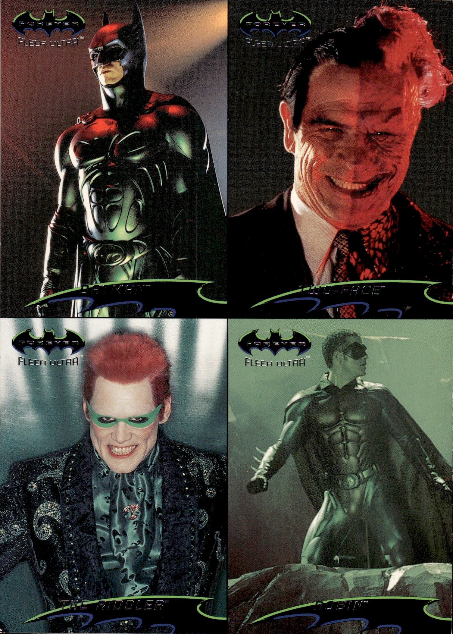 1995 FLEER ULTRA BATMAN FOREVER UNCUT CARD SHEET
