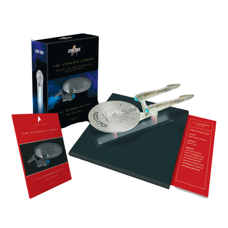 STAR TREK (2009) USS ENTERPRISE NCC-1701 (KELVIN TIMELINE) DIECAST SHIP AND BOOK