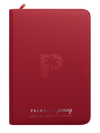 PALMS OFF GAMING COLLECTORS SERIES 9 POCKET RED ZIP TOP LOADER BINDER