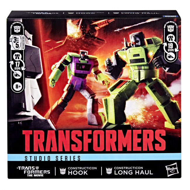 TRANSFORMERS STUDIO SERIES CONSTRUCTICON LONG HAUL & HOOK  AF