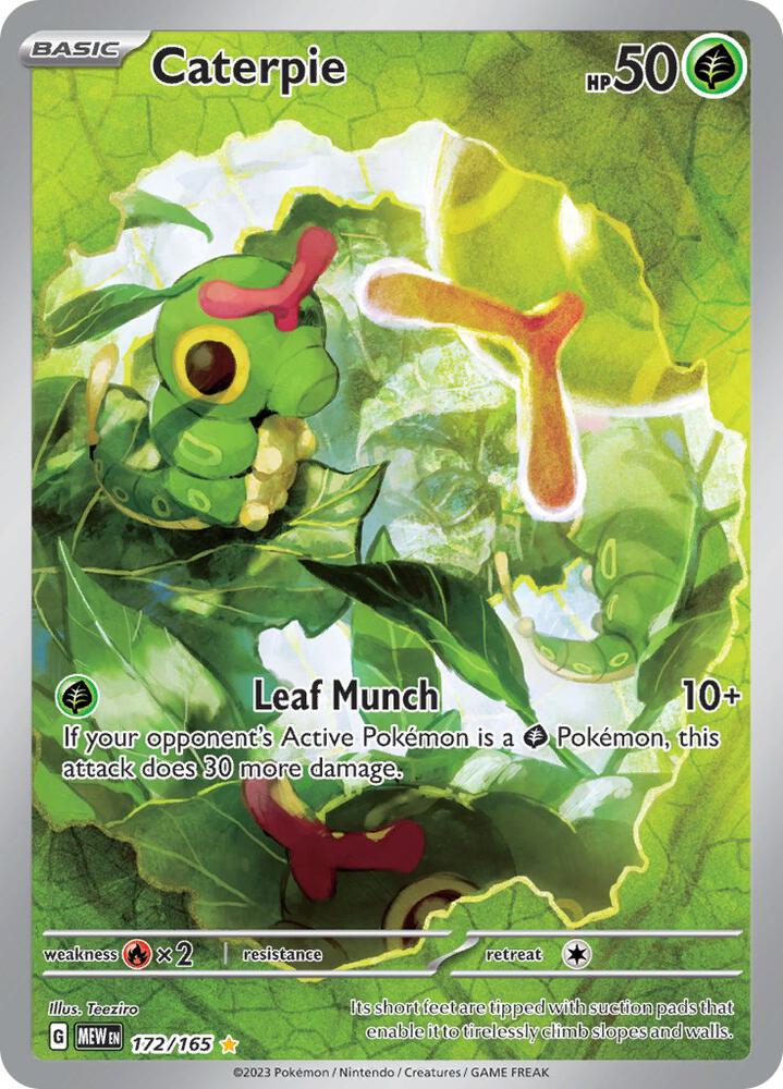 POKEMON TCG: 151 CATERPIE 172/165 ILLUSTRATION RARE
