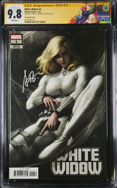 CGC WHITE WIDOW #1 LAU VARIANT (9.8) SIGNATURE SERIES - SIGNED BY STANLEY "ARTGERM" LAU