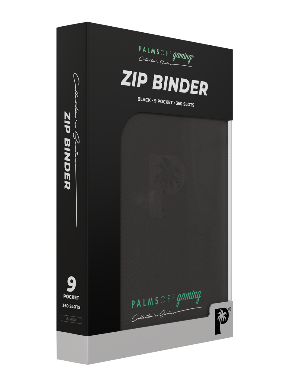 PALMS OFF GAMING COLLECTORS SERIES 9 POCKET BLACK ZIP TRADING CARD BINDER