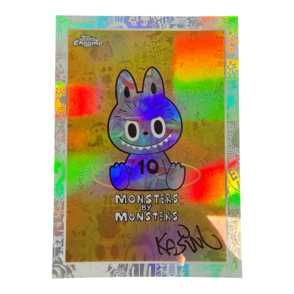 2025 TOPPS CHROME LABUBU THE MONSTERS 10TH ANNIVERSARY #4 KASING LUNG ARTIST SIGNED AUTO