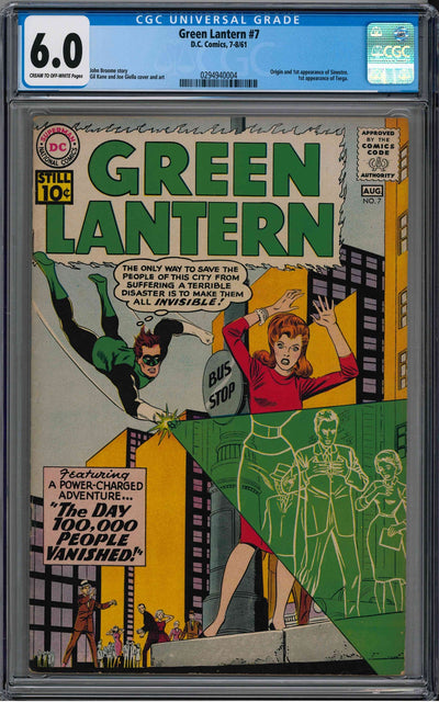GREEN LANTERN (1960) #7 CGC 6.0 - ORIGIN AND 1ST APP SINESTRO