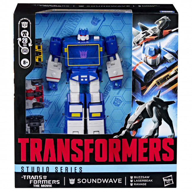 TRANSFORMERS STUDIO SERIES THE TRANSFORMERS MOVIE LEADER CLASS SOUNDWAVE AF