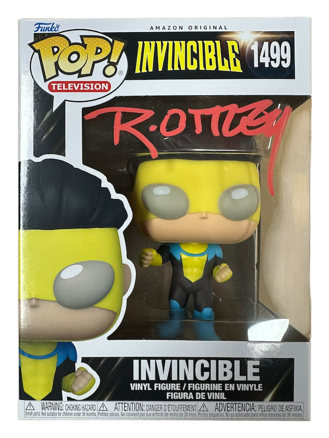 POP TV INVINCIBLE INVINCIBLE VINYL FIG SIGNED BY RYAN OTTLEY