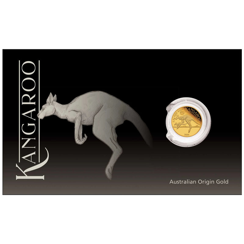 MINI ROO 2026 0.5g GOLD PROOF COIN IN CARD