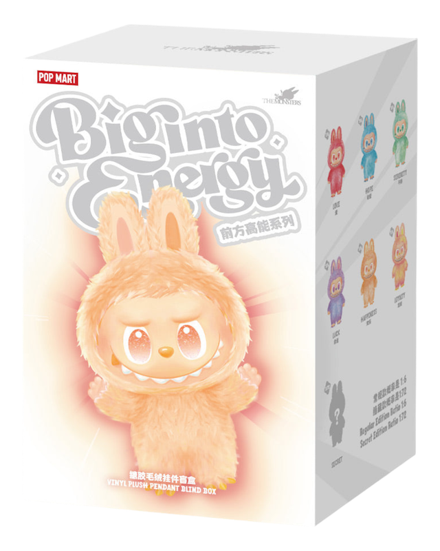 POP MART LABUBU THE MONSTERS V3 BIG INTO ENERGY SERIES VINYL PLUSH PENDANT BLIND BOX