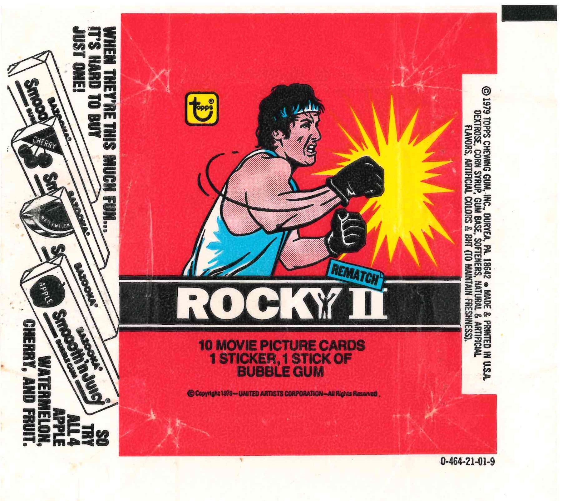1979 TOPPS ROCKY II EMPTY WRAPPER - ROCKY
