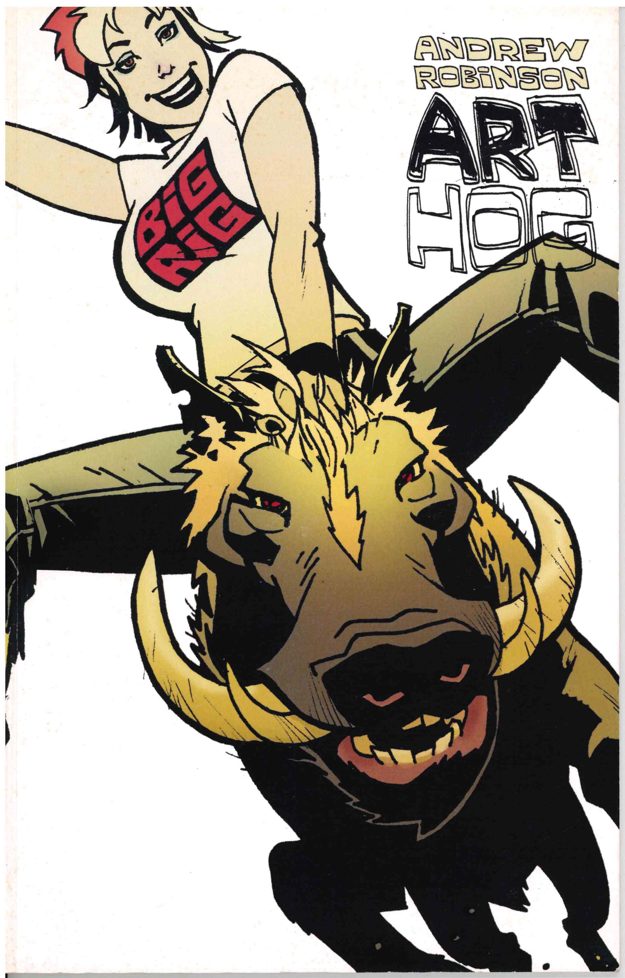 *SIGNED/FULL PAGE MARKER SKETCH* ANDREW ROBINSON ART HOG SKETCHBOOK (2012)