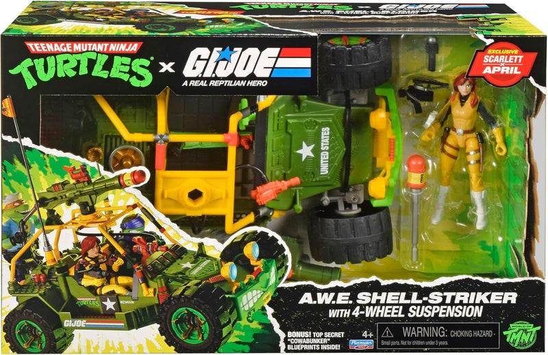 TEENAGE MUTANT NINJA TURTLES X G.I JOE BASIC A.W.E SHELL STRIKER VEHICLE FIGURE AF