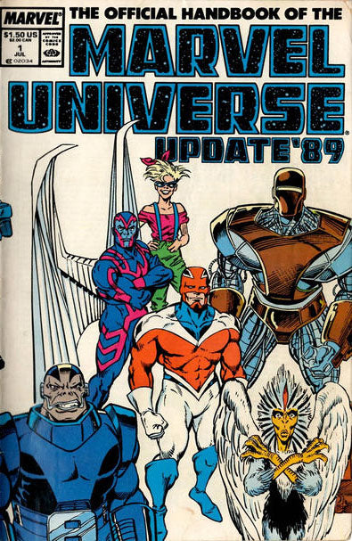 OFFICIAL HANDBOOK OF THE MARVEL UNIVERSE UPDATE '89 (1989) - SET OF EIGHT