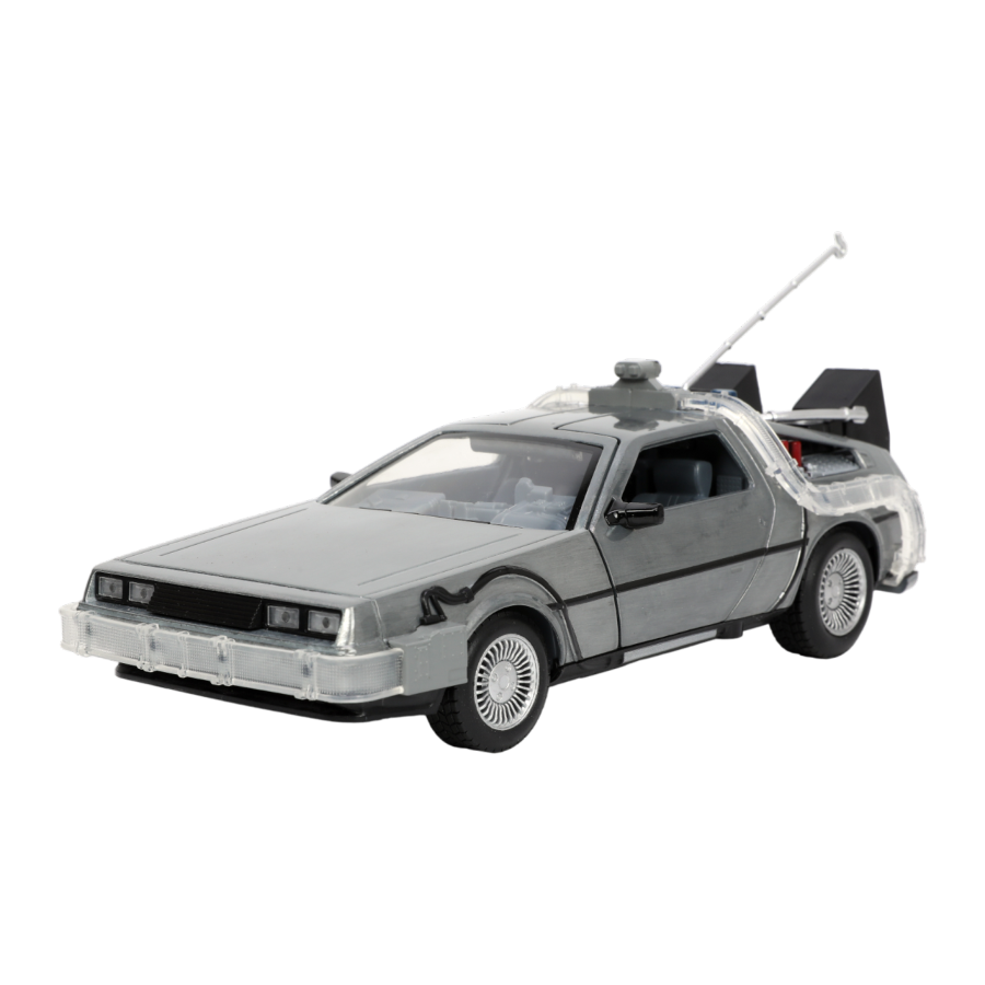 HOLLYWOOD RIDES 1/24 BACK TO THE FUTURE PART I DELOREAN TIME MACHINE