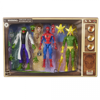 MARVEL LEGENDS SERIES SPIDER-MAN, MARVELS LIZARD AND MARVELS ELECTRO AF