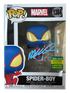 POP MARVEL SPIDER BOY SDCC 24 EXCLUSIVE VINYL FIG SIGNED BY HUMBERTO RAMOS