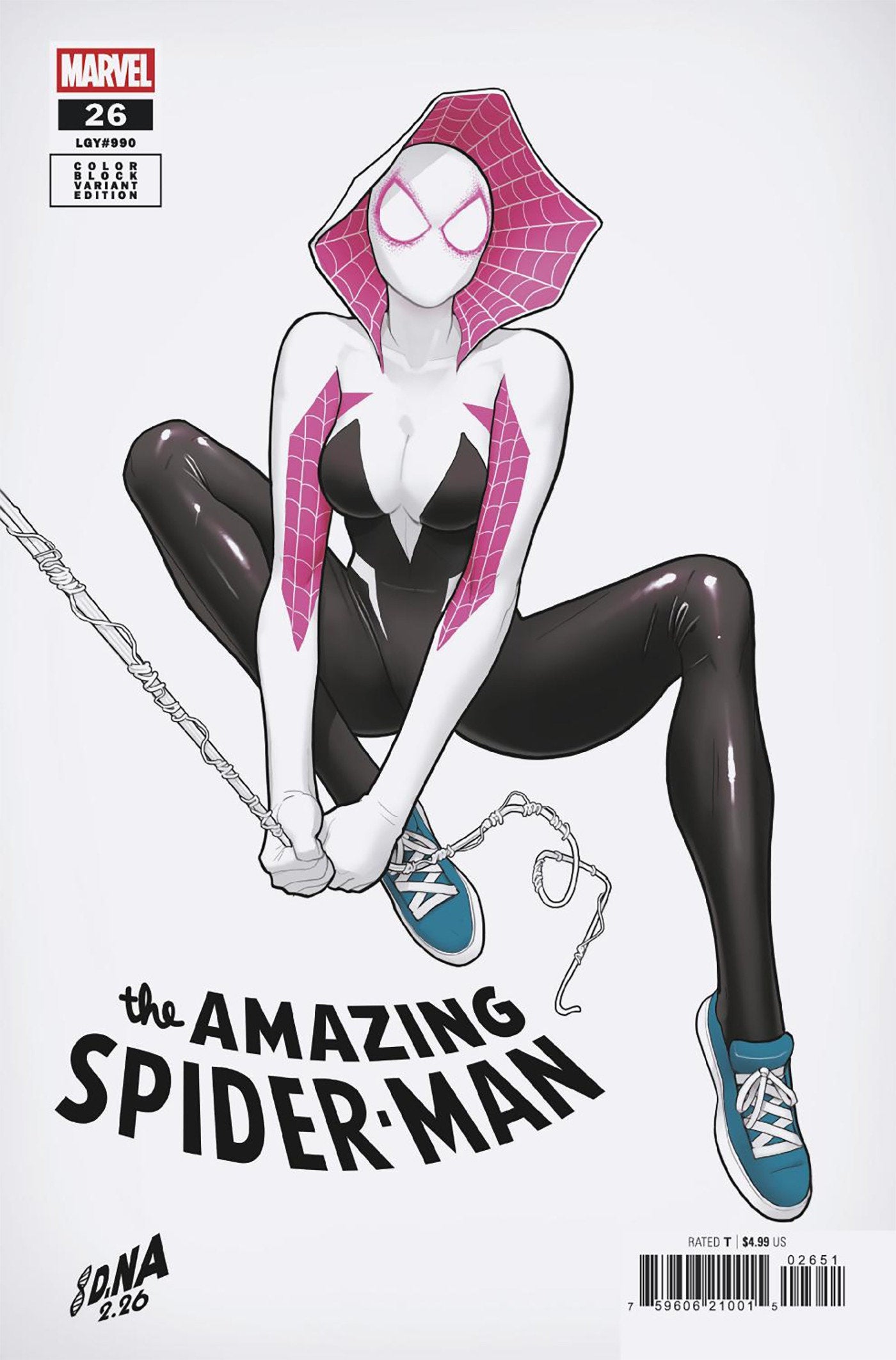 AMAZING SPIDER-MAN (2025) #26 DAVID NAKAYAMA COLOR BLOCK WHITE VAR [DS]