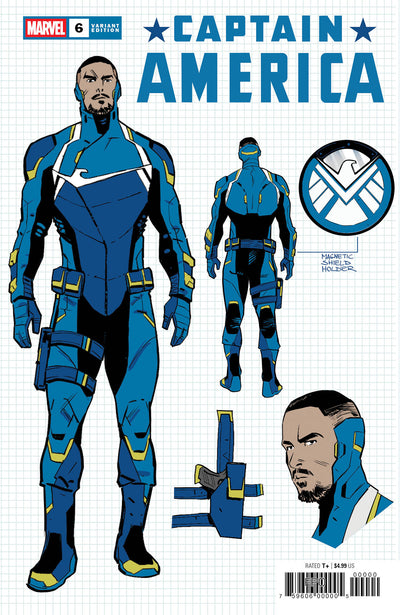 CAPTAIN AMERICA (2025) #6 10 COPY INCV VALERIO SCHITI DESIGN VAR