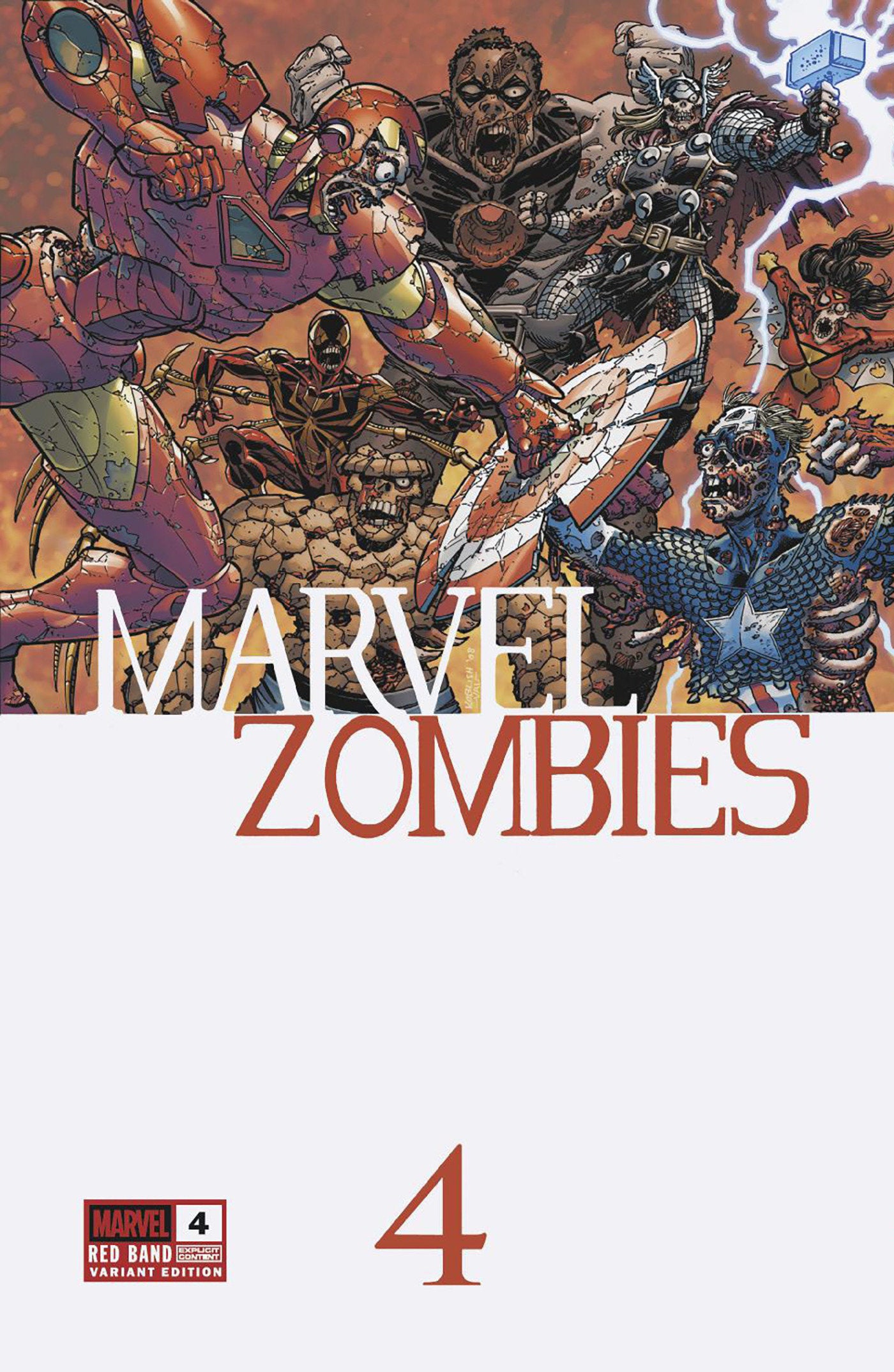 MARVEL ZOMBIES RED BAND (2025) #4 SCOTT KOBLISH RETRO ZOMBIE VAR [POLYBAGGED]