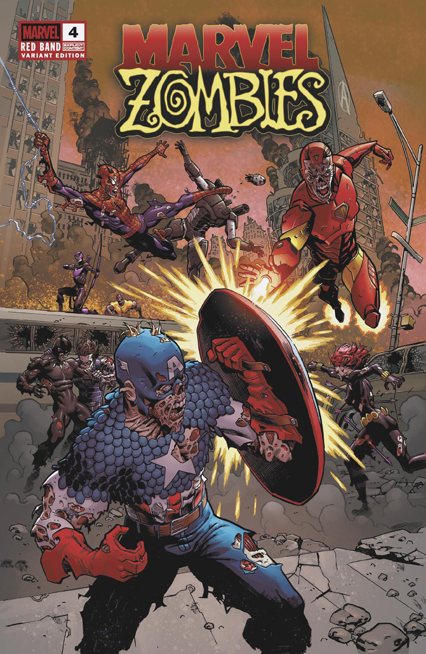 MARVEL ZOMBIES RED BAND (2025) #4 MIKE HAWTHORNE VAR [POLYBAGGED]