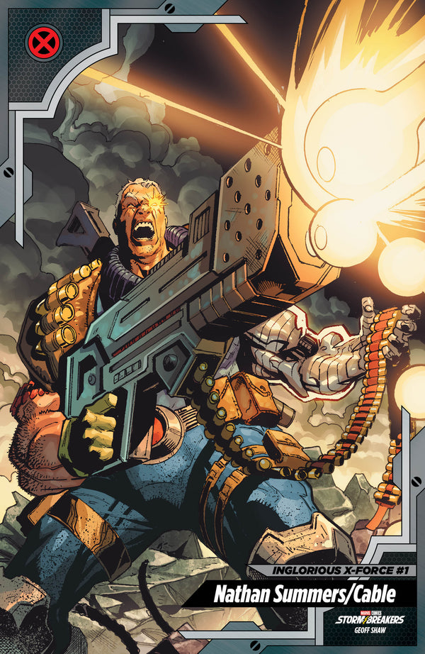 INGLORIOUS X-FORCE (2026) #1 GEOFF SHAW X-MEN TRADING CARD VAR