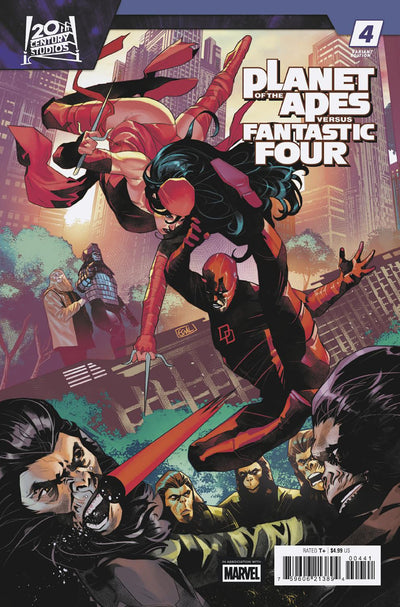 PLANET OF THE APES VS FANTASTIC FOUR (2026) #4 EDWIN GALMON VERSUS VAR