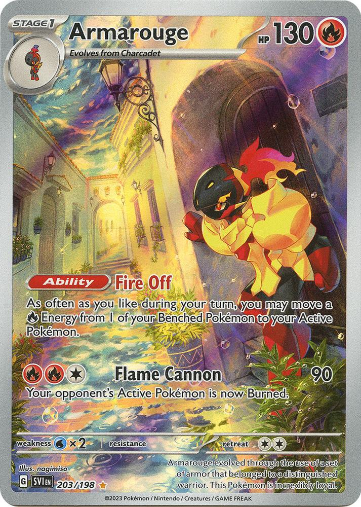 POKEMON TCG: SCARLET & VIOLET BASE ARMAROUGE 203/198 ILLUSTRATION RARE
